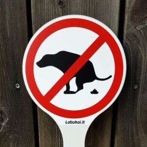 Įsmeigiamas kietas ženklas "nešikti"