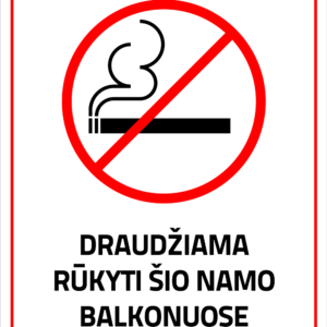 12 vnt. Lipdukų rinkinys "Draudžiama rūkyti šio namo balkonuose"