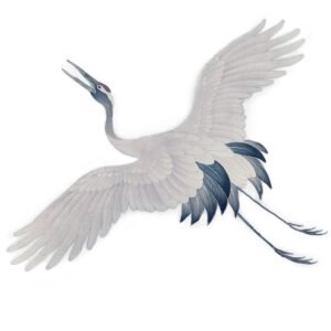 Dekoratyvus gervės silueto lipdukas