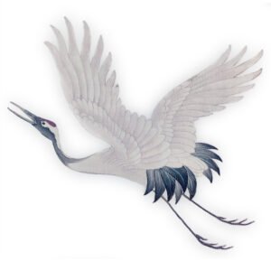 Dekoratyvus gervės silueto lipdukas